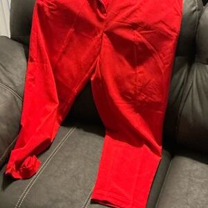 Bright Red Women's Pants